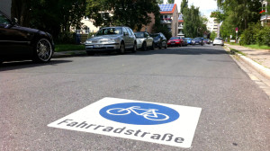 Fahrradstraße, Markierung